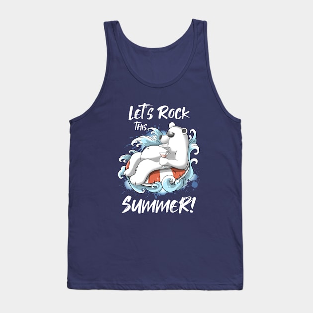 Summer Bear Tank Top by MerchBeastStudio